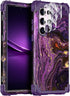 Miqala for Galaxy S23 Ultra Case,Glow in The Dark Three Layer Heavy Duty Shockproof Hard Plastic Bumper +Soft Silicone Protective Case with 2 Came...