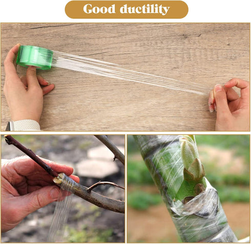 KINGLAKE GARDEN Grafting Tape,2 Pcs Tree Grafting Tape,Stretchable Garden Parafilm Tape,Grafting Tool for Fruit Trees,Plants Repair Budding Tape...
