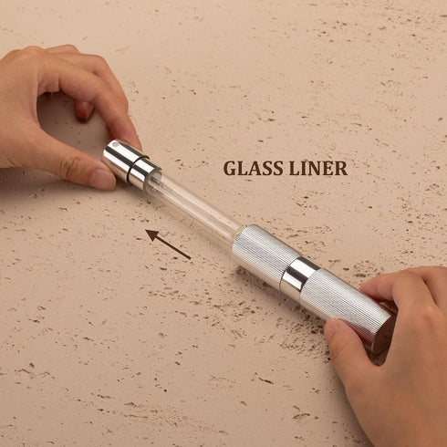 LISAPACK 8ml Stripe Perfume Atomizer Spray Bottle, 3pcs Travel Cologne Sprayer Refillable, Empty Mini Portable Perfume Dispenser (Black, Silver, B...