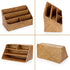 BTSKY Woven Storage Basket Natural Seagrass Vertical Wicker Storage Baskets with 4 Compartments Desk Organizers and Storage Magazine File Holder H...