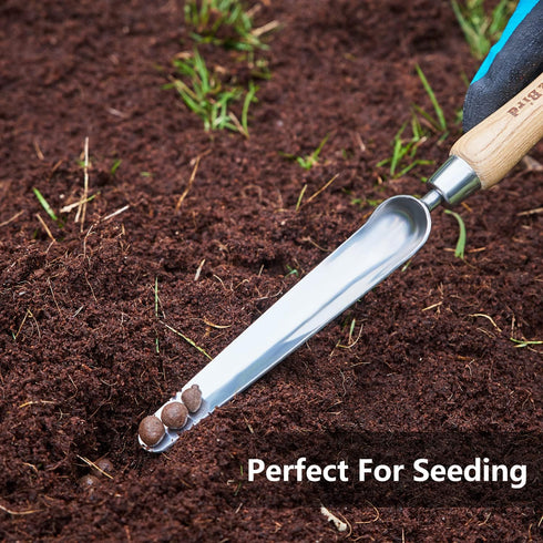 Berry&Bird Seeding Widger,Stainless Steel Garden Bulb Shovel with Wooden Handle for Planting Indoor Seed Tool Bulb Planter Trowel Hand Transplante...
