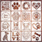 16 Pieces Dog Stencils Dog Paw Stencil for Painting on Wood Reusable Painting Templates for DIY Crafts Scrapbook Sign Shirt Canvas (16 Dog)...