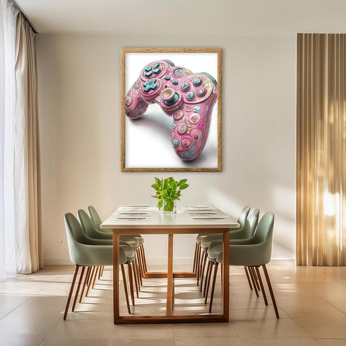 Posterizer 1 pcs-video game controller-pastel retro aesthetic game room poster -1-Sports & Hobby Art-Art in Pop Style-Decor for Home & Office- unf...