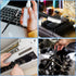 Double-Ended Nylon Cleaning Brushes, Set of 9, Black & White, Plastic Handles, Ideal for All Kinds of Small Objects...
