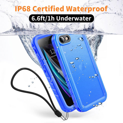 Cozycase Waterproof iPhone SE3/SE2/7/8 Case - Shockproof Full Body Protection with Built-in Screen Protector (Blue)......