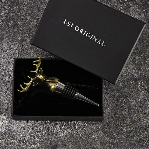 Deer Antler Wine Bottle Stopper for Bar Bartender Men and Women,Thanksgiving,Hallowmas,Christmas...
