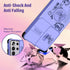(2in1 for Samsung Galaxy S21 Ultra Case for Women Cute Girls Butterfly Phone Cover Pretty Girly Purple Butterfly Design with Camera Cover+ Ring St...