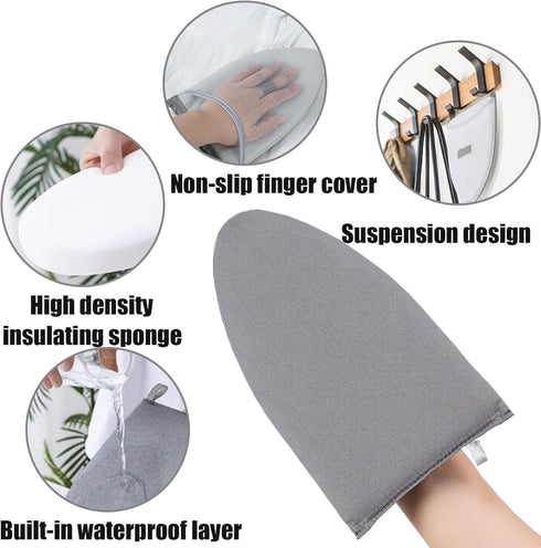 Garment Steamer Ironing Gloves for Clothes - Waterproof Anti Steam Glove, Anti Steam Mitt with Finger Loop Heat Resistant Ironing Board for Clothe...