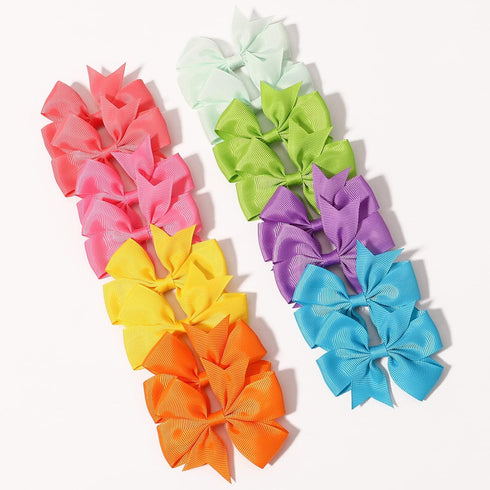 40PCS 3 Inch Hair Bows for Girls Grosgrain Ribbon Toddler Hair Accessories with Alligator Clip Bow for Toddler Girls Baby Kids Teens In Pairs...