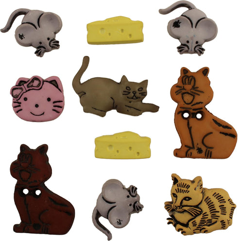 Buttons Galore 50+ Assorted Pets Buttons for Sewing & Crafts - Set of 6 Button Packs...