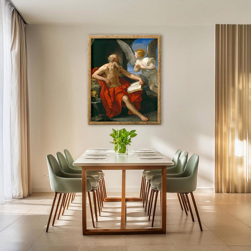 Posterizer 1 pcs-The Angel Appearing to St. Jerome painting poster-Religious Posters-Gifts for Christians -Decor for Church, Sunday School Classro...