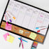 DESK TECH Multifunctional Weekly Planner - Half Dry Erase White Board with Cork Bulleting Board - 16 x 24 inches, Black Pinewood Wooden Frame - Ha...