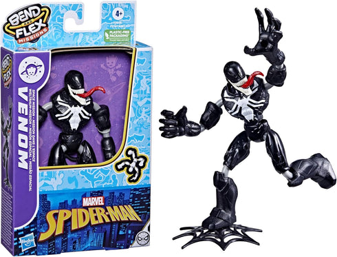 Spider-Man Marvel Bend and Flex Missions Venom Space Mission Action Figure, 6-Inch-Scale Bendable Toy with Accessory for Kids Ages 4 and Up...