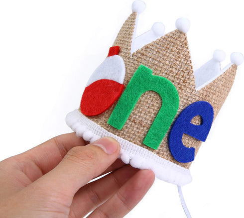 Ofishally One Crown for 1st Birthday - Photo Booth Prop, Party Favor Hat...