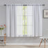 Home Brilliant White Sheer Curtains 63 inch Length Rod Pocket Drape for Dinning Room Window Treatment Panels for Living Room, 54" Width x 63" Leng...