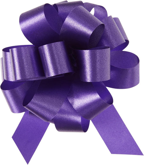 Berwick Offray The Perfect Bow Pull Ribbon, 4" Finished Size with 18 Loops, Purple, 50 Piece...
