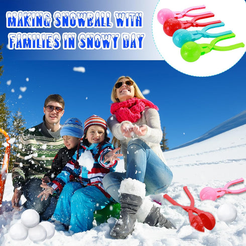 4 Pieces Winter Snow Toys Kit Snow Ball Maker Shape Snow Snowball Maker Snow Maker Outdoor Winter Play Snow Toys for Outdoor Activities (Soccer)...