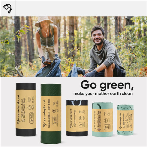 Green Elephant Portable Toilet Bags - Camping Toilet Bags, Camping Potty Bags, Camping Poop Bags for People, Toilet Waste Bags for 5 Gallon Bucket...