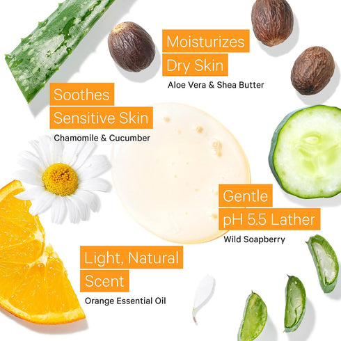 Tree to Tub Citrus Body Wash for Dry Skin & Sensitive Skin - pH Balanced Moisturizing Body Wash, Hydrating Sulfate Free Body Soap for Women & Men...