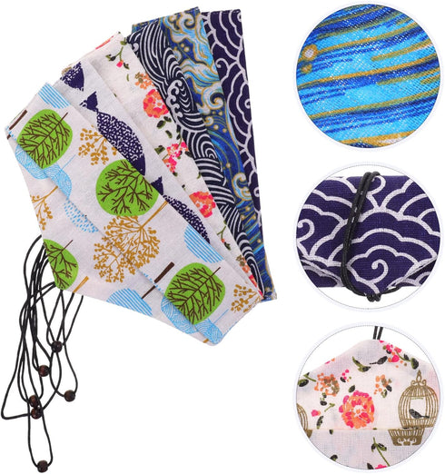 Zerodeko Japanese Chopsticks Carrying Case Linen Travel Utensil Bag Drawstring Reusable Chopsticks Holder Pouch Tableware Storage Sleeves...