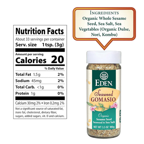 Eden: Organic Seaweed Gomasio, 3.5 oz (Pack Of 2)...