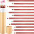 Assorted Colors Wooden Chalk Pencils with Sharpener and Kraft Paper Container, 12 Pcs...