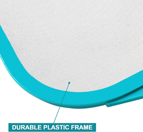 Pool Skimmer - Pool Skimmer Net without Pole, 16.5" x 9.5", Pool Net with Fine Mesh Net, Plastic Frame, Ultra-fine Pool Skimmer for Ponds, Fish Ta...