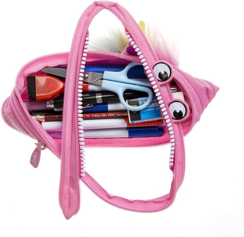 ZIPIT Unicorn Pencil Case for Girls | Pencil Pouch for School, College and Office | Cute Pencil Bag (Pink)...