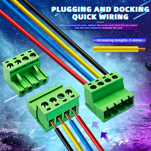 15pairs 4 Pin 5.08mm Pitch PCB Mount Screw?15Pcs 4 Pin PCB Mount Screw Terminal Block Connector with 15Pcs 4 Pin Plug...