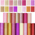 16 Colors 8X12 Inches Warm Color Series Glitter Faux Lather Sheets for Leather Bows, Earring, Jewelry Making, Sewing, Shoe Making and Craft Making...