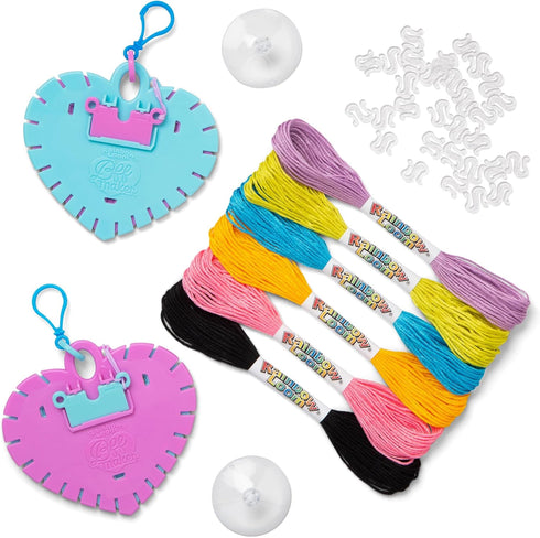 Rainbow Loom: BFF Bracelet Maker - DIY Friendship Bracelet Kit, Make 10 Bracelets, 2 Clip-On Makers, 6 Thread Colors, Jewelry Activity, Kids Ages ...