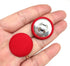 PEPPERLONELY 10PC 25mm Fabric Cloth Covered with Metal Shank Round Buttons, Red...