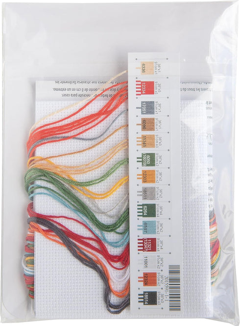 Dimensions Forest House Counted Cross Stitch Kit for Beginners, 5" x 7", 14 Cnt. White Aida 4 pcs...