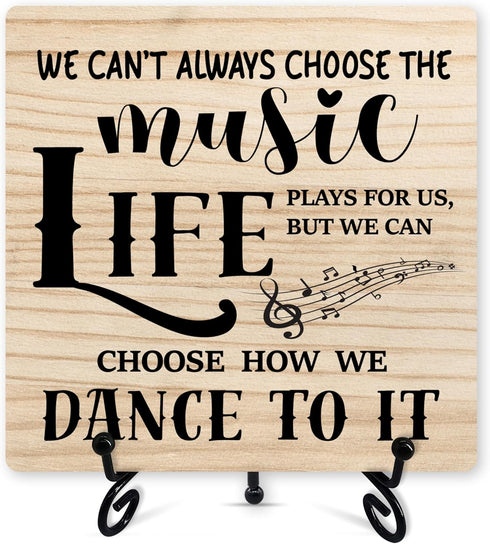 Inspirational Desk Decor, Dancing Sign With Iron Stand, Encouragement Gifts For Women Dance Lovers Dance Teacher, Motivational Dance Sign For Home...