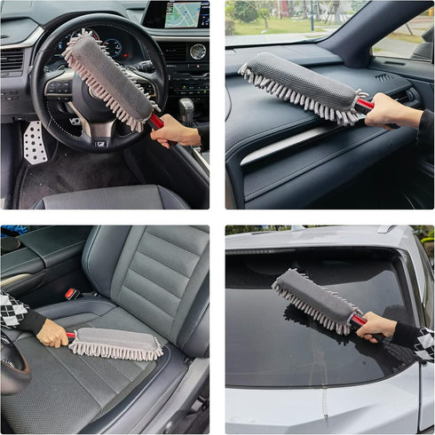 Amiss Mini Car Duster for Dashboard, Microfiber Car Detail Dash Duster for Car and Home Cleaning, Interior Exterior Car Detailing Brush Accessorie...