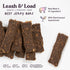 Leash & Load Dog Treats Beef Jerky Snack Bars, 5 oz Bag, Puppy and Dog Training Treats, Natural Superfood Grain Free Dog Treat Made with Real Beef...