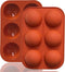 6 Holes Medium Semi Sphere Silicone Molds, 2 Packs Half Sphere Silicone Baking Molds for Making Chocolate, Cake, Jelly, Dome Mousse...