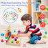 Montessori Wooden Lacing Beads Toys for 2 3 4 Year Old Toddler Kids, Sequencing & Stacking Block Toy with Storage Box, STEM Preschool Learning Toy...