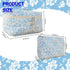 2 Pcs Cotton Quilted Makeup Bag Cute Floral Makeup Bag Large Coquette Aesthetic Cosmetic Bag Kawaii Toiletry Bag for Women Girls...