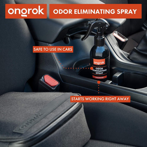 Smoke Odor Eliminator Spray by ONGROK, Natural Unscented (8 oz), Made in USA, Smell Remover for Home and Car, Air Freshener, Smoke Odor Exterminat...