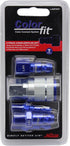 ColorFit Coupler & Plug Kit (5 Piece), T-Style 1/4" NPT Blue...