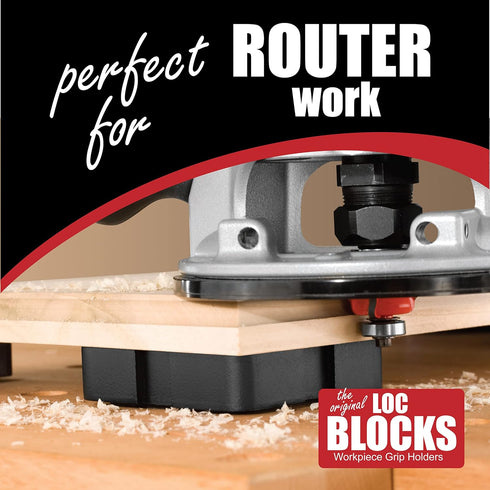 Loc Block • Work Gripping Block 4 Pack for Keeping Workpiece in Place. Great for Free Hand Routing • Sanding • Painting • Staining and General Fin...
