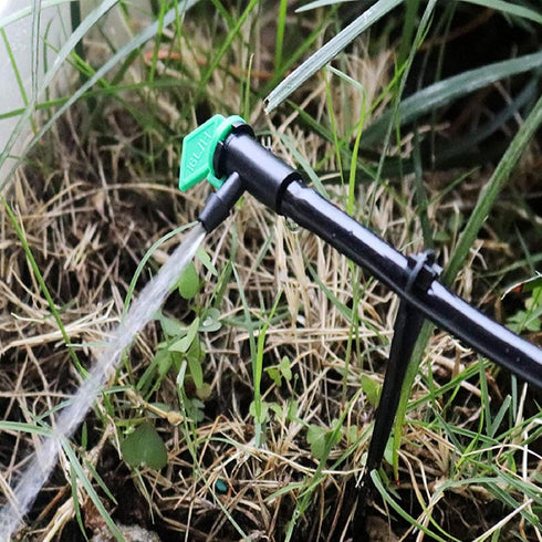 Drip Emitter, Garden Flag Irrigation Drippers 4 GPH, 16L/H Water Sprinkler Emitters Head Connect 4-7mm Hose for Trees and Shrubs Watering 100PCS...