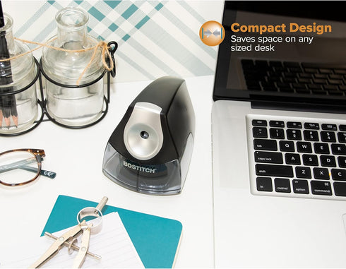 Compact Desktop Electric Pencil Sharpener, Black, Sold as 1 Each...