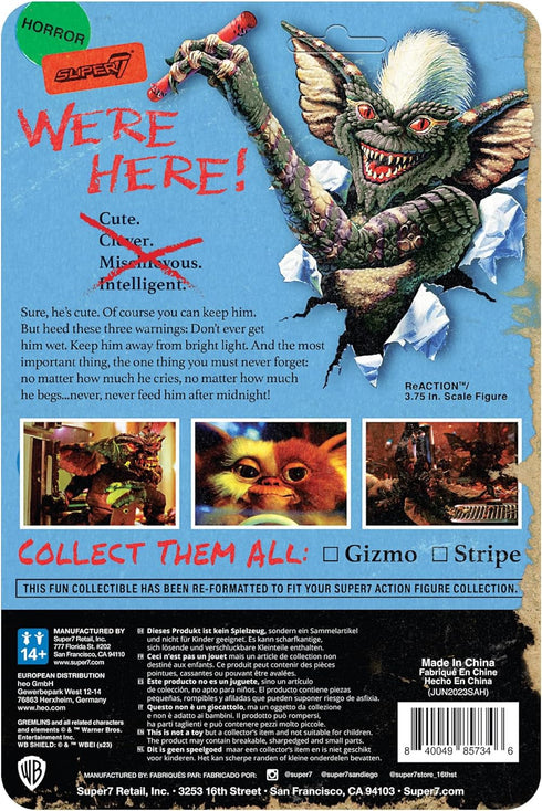 Super7 Gremlins Stripe - 3.75" Gremlins Action Figure with Accessory Classic Movie Collectibles and Retro Toys...
