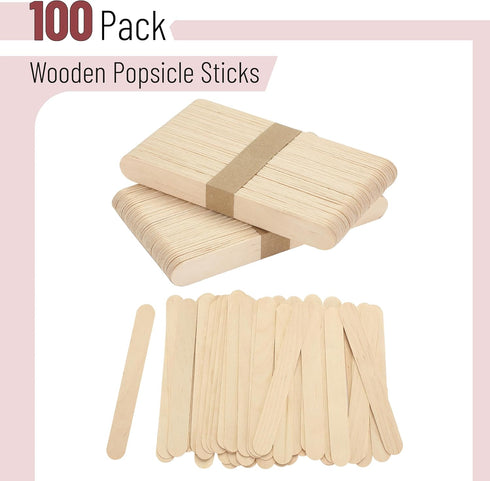 Mr. Pen Jumbo Wooden Craft Sticks, 100 Pack, 5.75 inch, Ideal for Crafts and Waxing...