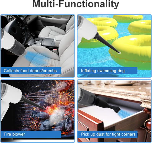 Mini Cordless Car Vacuum, Wireless Handheld Car Vacuum Cleaner 9KPa High Power Suction, Portable 3 in 1 Little Vacuum &Air Blower & Pump,USB-C Cha...