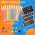 ANTIKE 12 Colors Washable Acrylic Markers Paint Pens Set with 104 Stencils,Acrylic Paint Pens for Rock Painting,Metal,Plastic,Ceramic,Canvas,Wood,...
