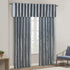 Madison Park Andora Embroidered-Rod Pocket Valance, Tree Small Faux Silk Valances for Window, 50" x 18", Blue...