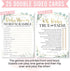 Hadley Designs Hilarious Baby Shower Games Set – 25 Double-Sided Cards for 25 Guests, 2 Games, Word Scramble Baby Shower Game, True or False, Gend...